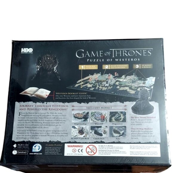SEALED Game of Thrones 4D 3-Layer Puzzle of Westeros 1400+ Pieces 65+ Buildings - Picture 4 of 10